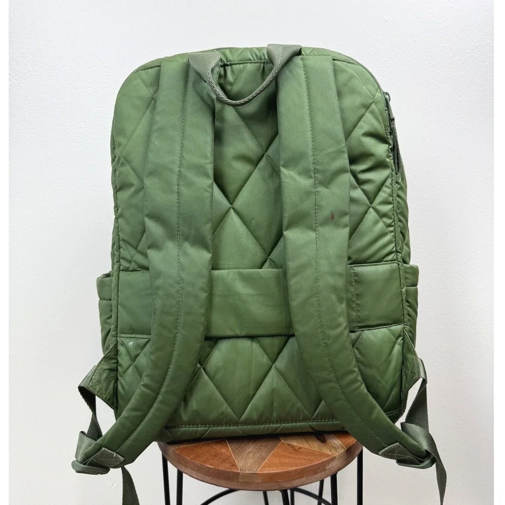 Vera Bradley Essential Large Backpack Cedar Green Quilted School Travel College